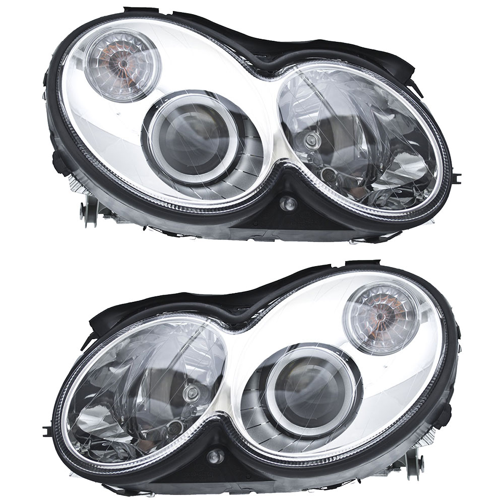  Mercedes Benz CLK500 Headlight Assembly Pair 