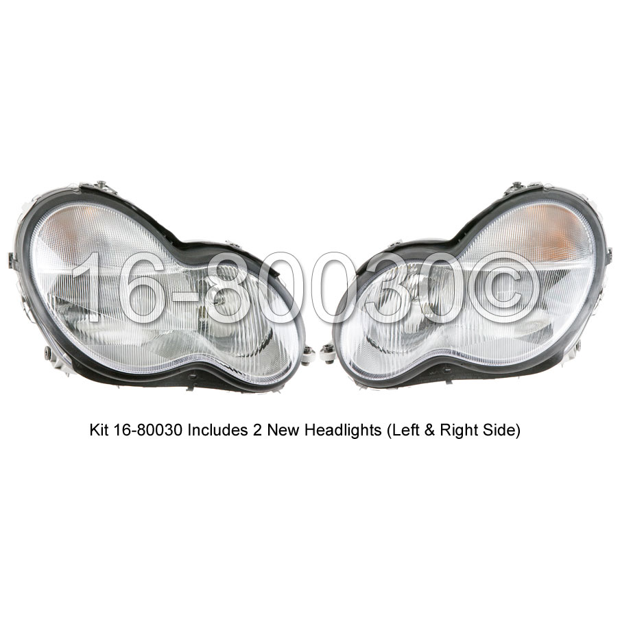 Mercedes Benz C320 Headlight Assembly Pair