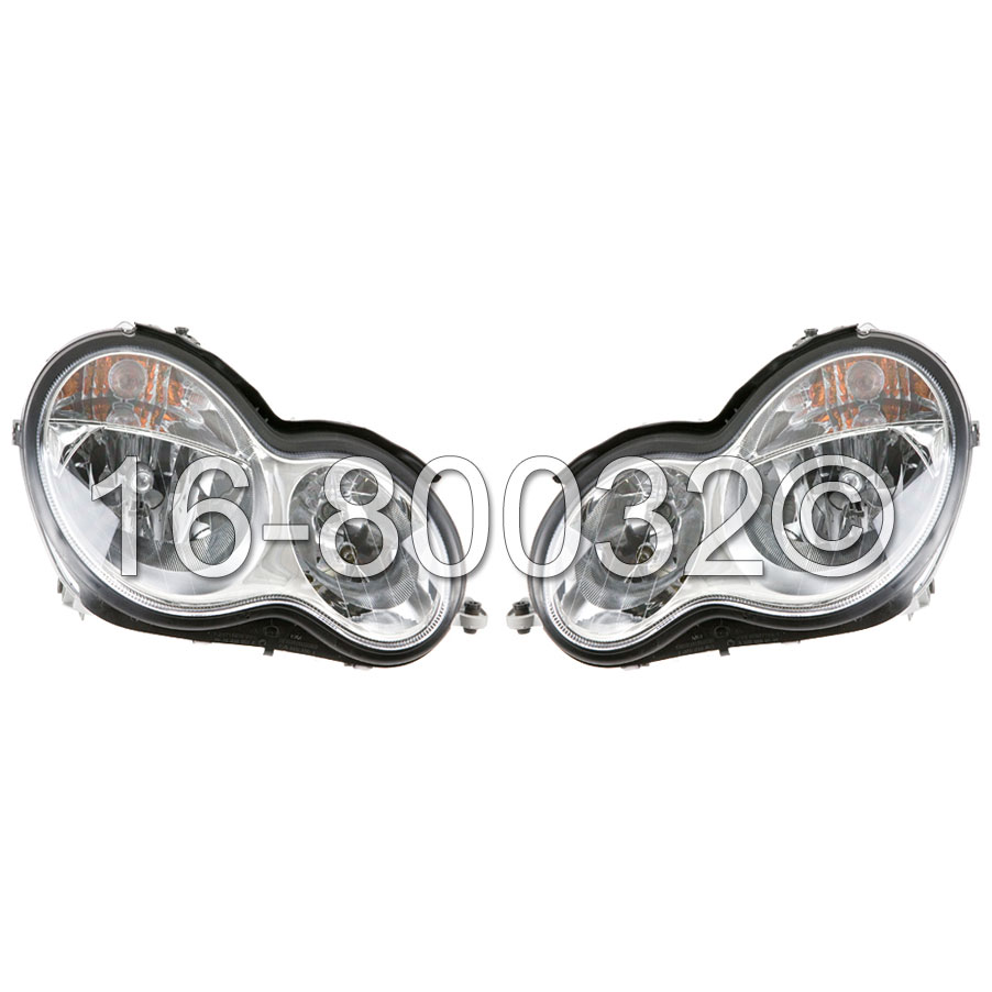 Mercedes Benz C350 Headlight Assembly Pair