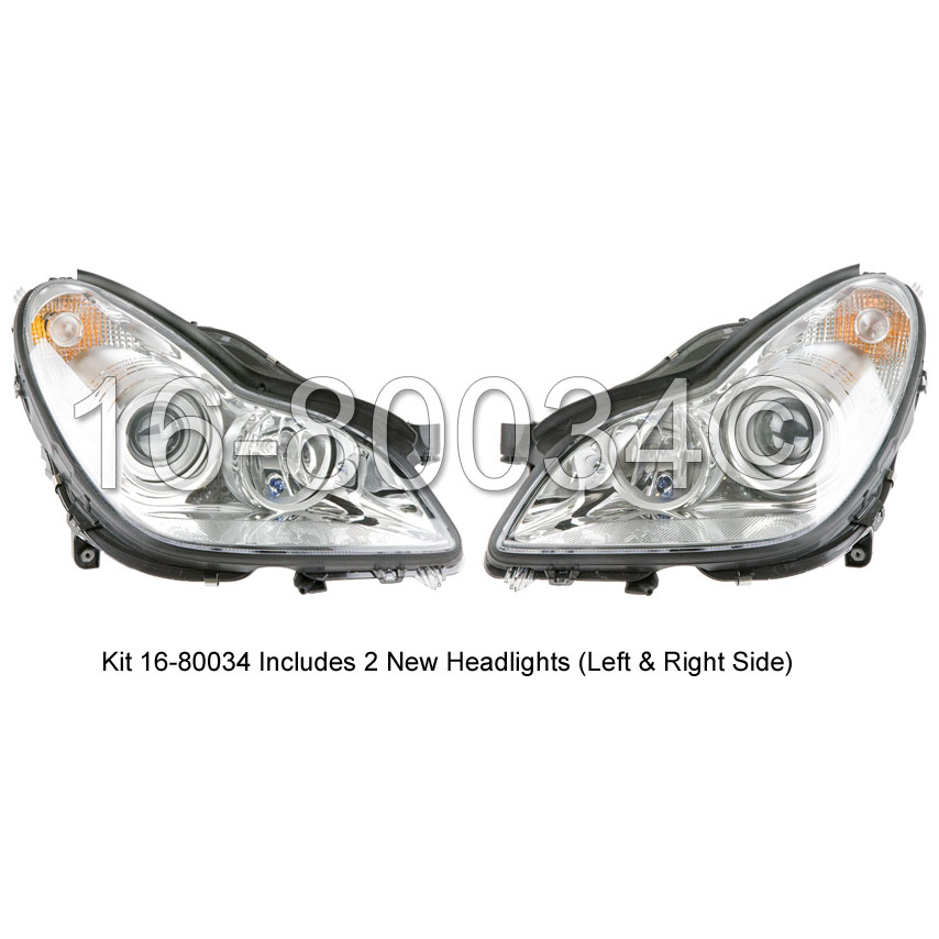 Mercedes Benz CLS550 Headlight Assembly Pair