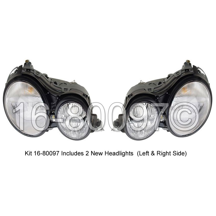 Mercedes Benz E420 Headlight Assembly Pair