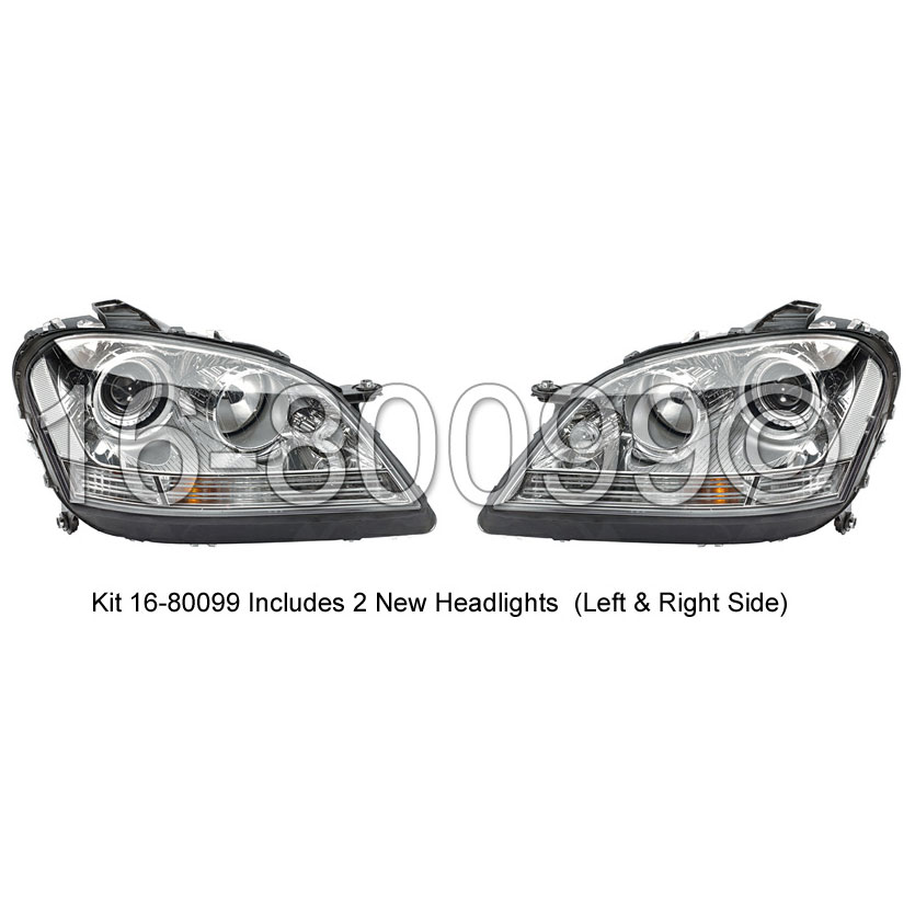Mercedes Benz ML320 Headlight Assembly Pair