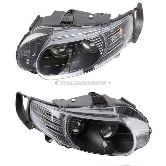 Saab Headlight Assembly Pair