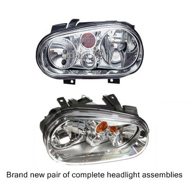 Volkswagen Golf Headlight Assembly Pair