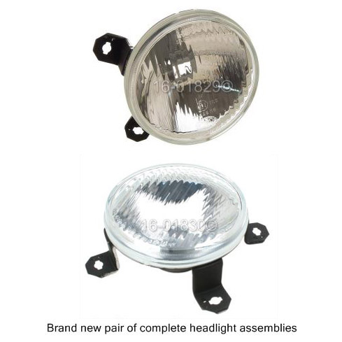 Volkswagen Cabriolet Headlight Assembly Pair