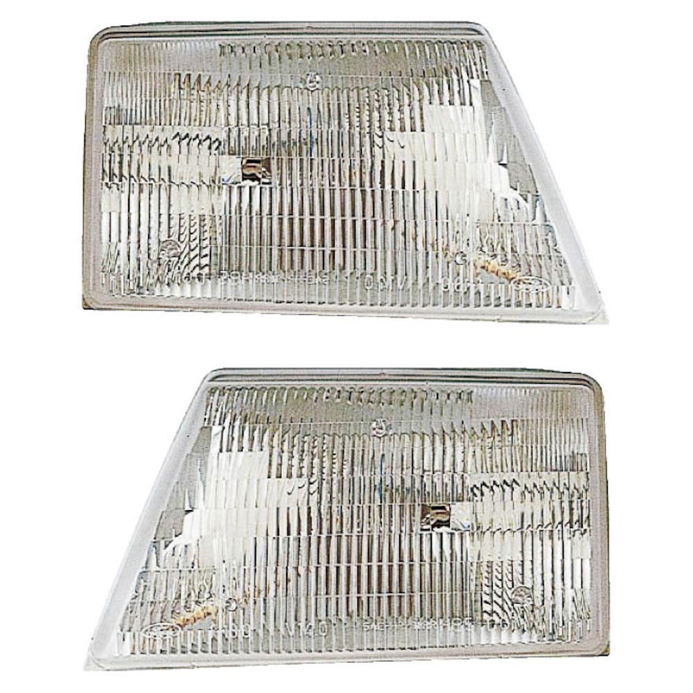 1998 Ford Ranger Headlight Assembly Pair Pair of Headlight Assemblies