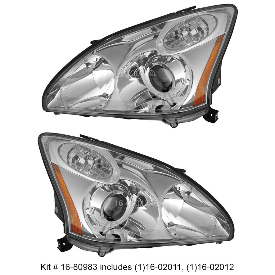 2004 Lexus RX330 Headlight Assembly Pair Pair of Headlight Assemblies