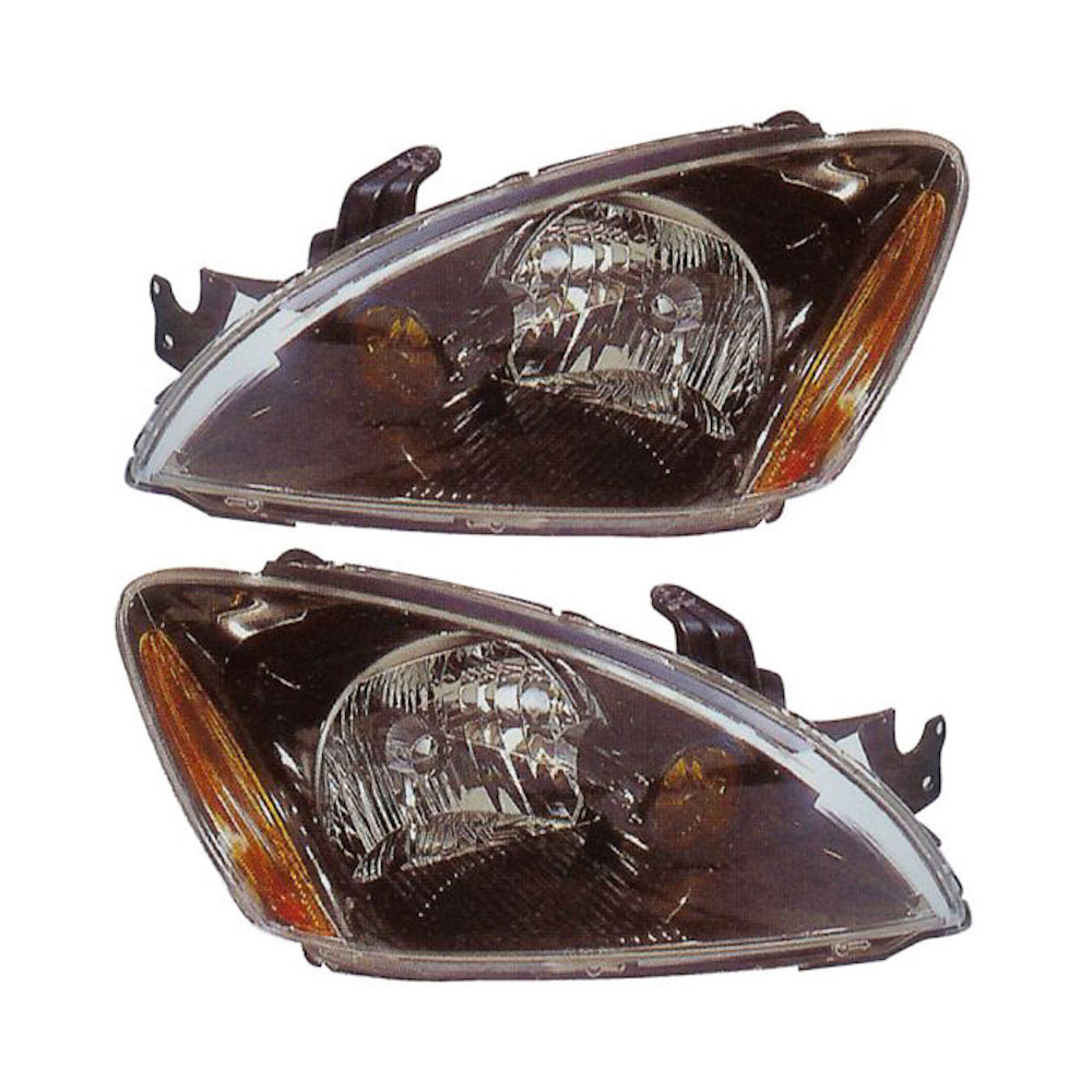 2004 Mitsubishi Lancer Headlight Assembly Pair Pair of Headlight