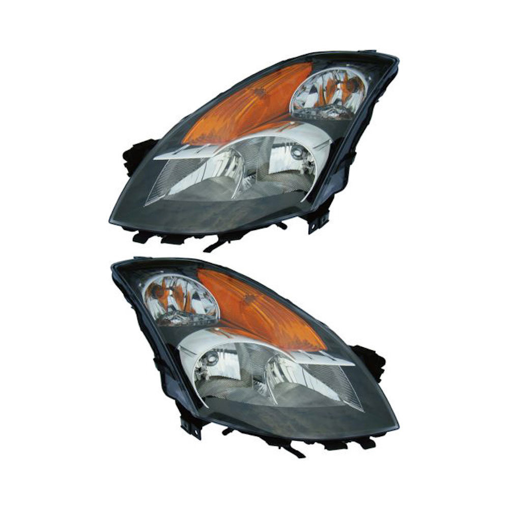 2007 Nissan Altima Headlight Assembly Pair Pair of Headlight Assemblies