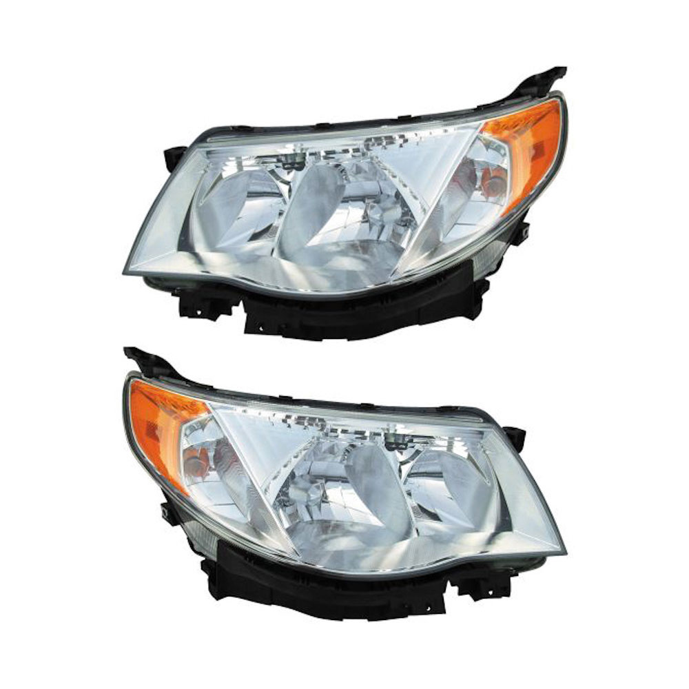 2010 Subaru Forester Headlight Assembly Pair Pair of Headlight