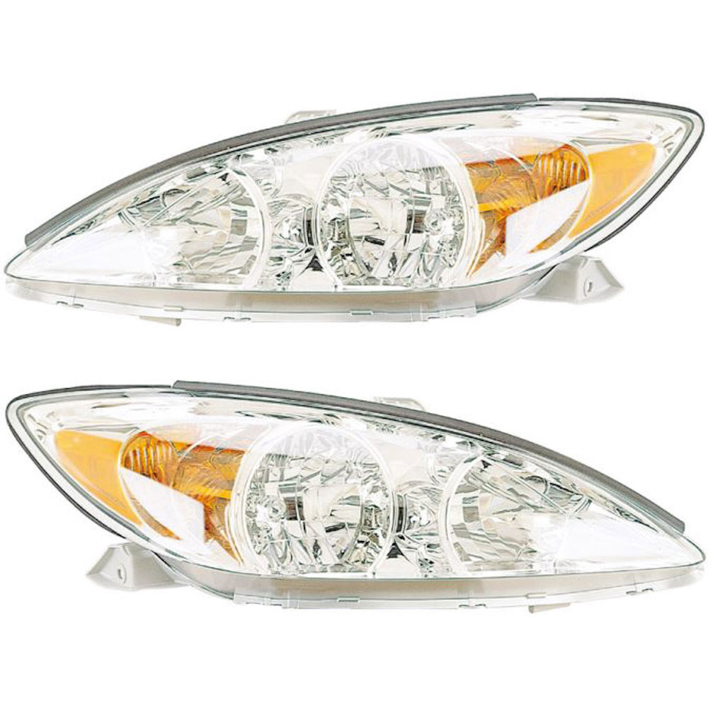 2004 Toyota Camry Headlight Assembly Pair Pair of Headlight Assemblies