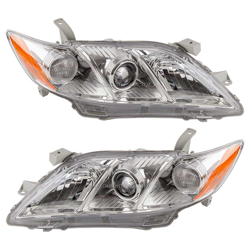 2007 Toyota Camry Headlight Assembly Pair Pair of Headlight Assemblies