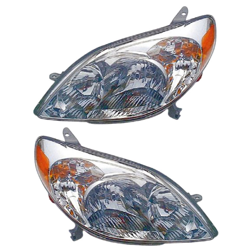 2006 Toyota Matrix Headlight Assembly Pair Pair of Headlight Assemblies