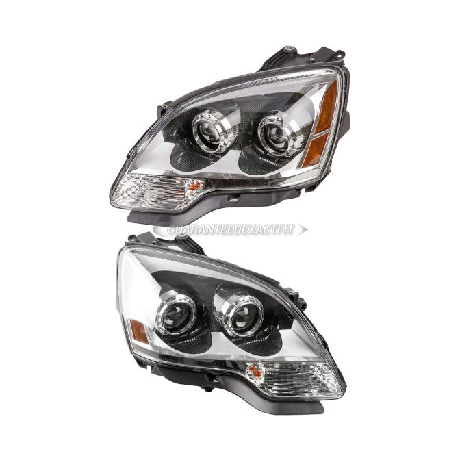 2011 GMC Acadia Headlight Assembly Pair Headlight Assembly Pair