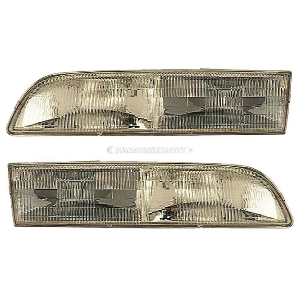 1998 Ford Crown Victoria Headlight Assembly Pair 