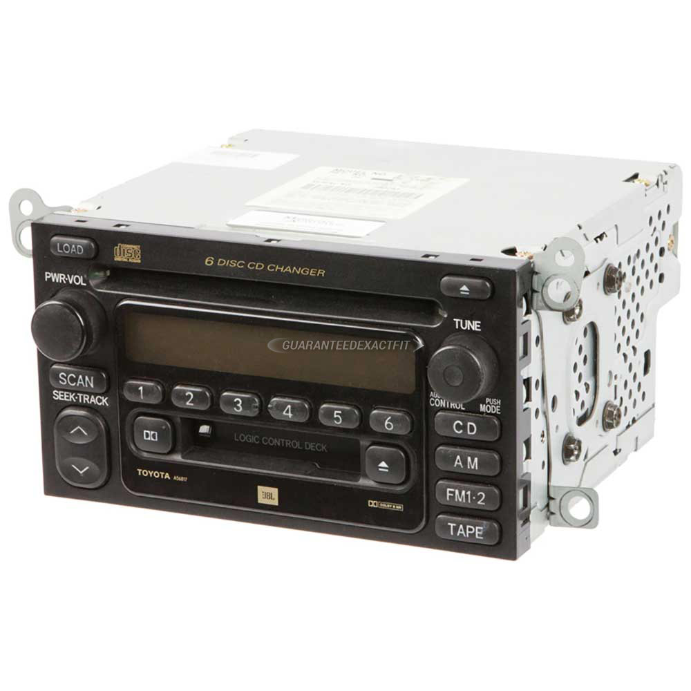 2002 Toyota Sequoia Radio or CD Player AM-FM-Cass-6CD Radio with Face
