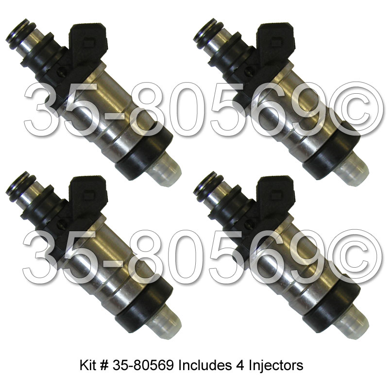 1991 Honda Accord Fuel Injector Set 2.2L Engine 3580569 I4