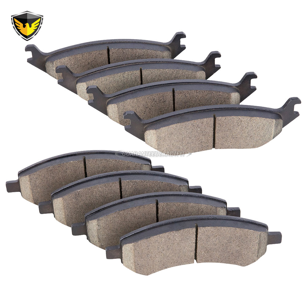 2014 Dodge Ram Trucks Brake Pad Kit Front and Rear Ram 1500 7070313 J3