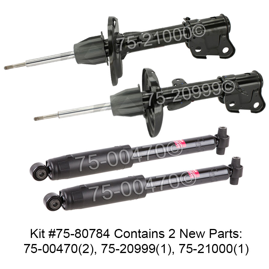 2008 Acura MDX Shock and Strut Set Without Electronic Adjustable