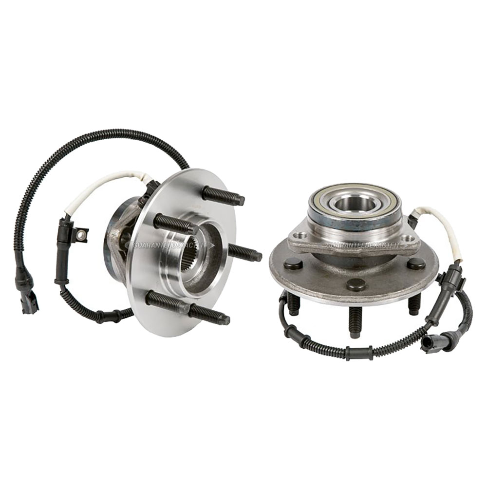 2002 Ford F Series Trucks Wheel Hub Assembly Kit Pair of Front Hubs F150 4WD 4 Wheel ABS 5