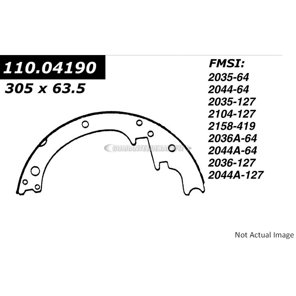  Cadillac Commercial Chassis Brake Shoe Set 