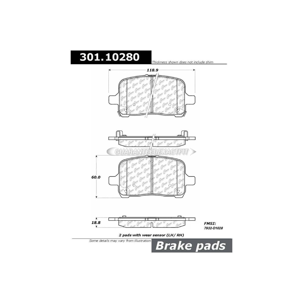  Pontiac G6 Brake Pad Set 