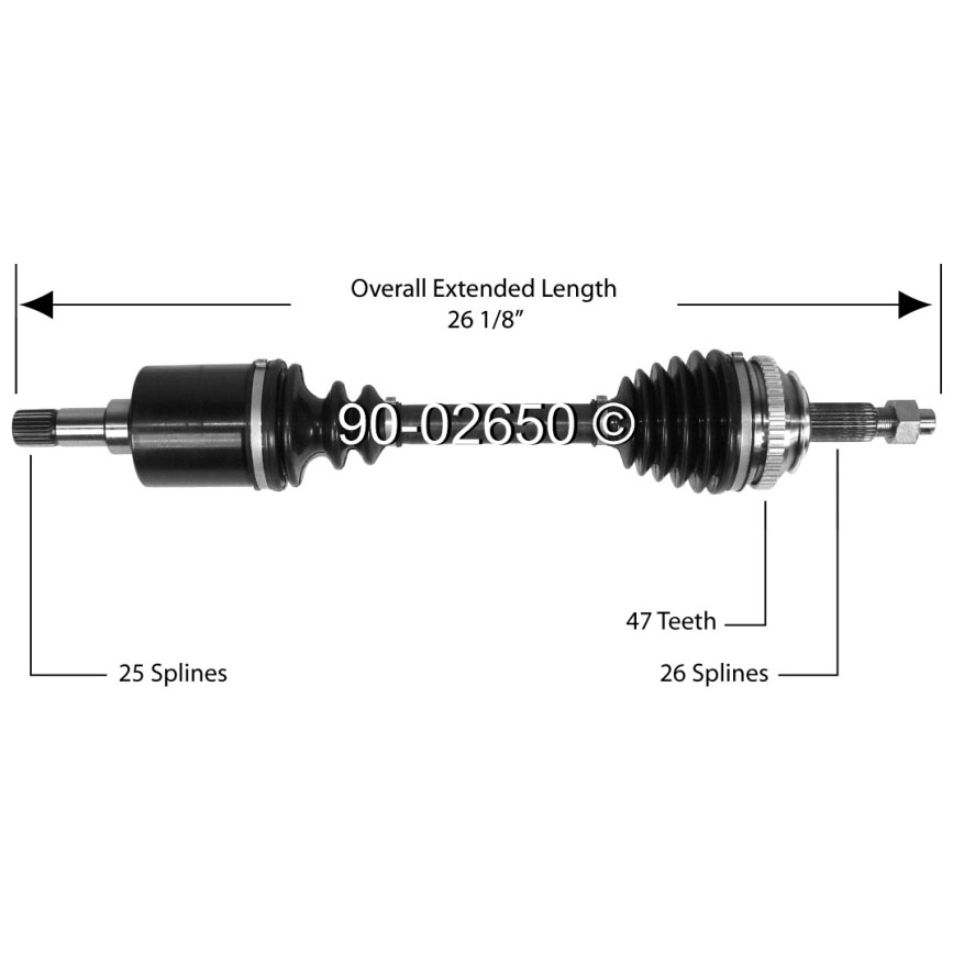 Dodge Caravan Drive Axle Front Parts, View Online Part Sale