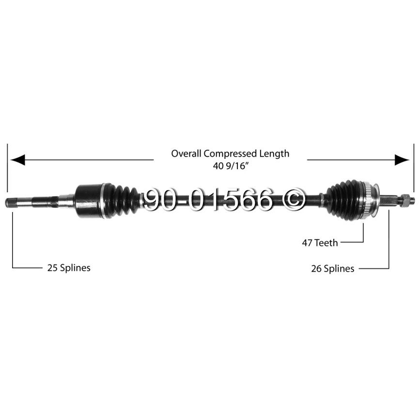Plymouth Voyager Drive Axle Front