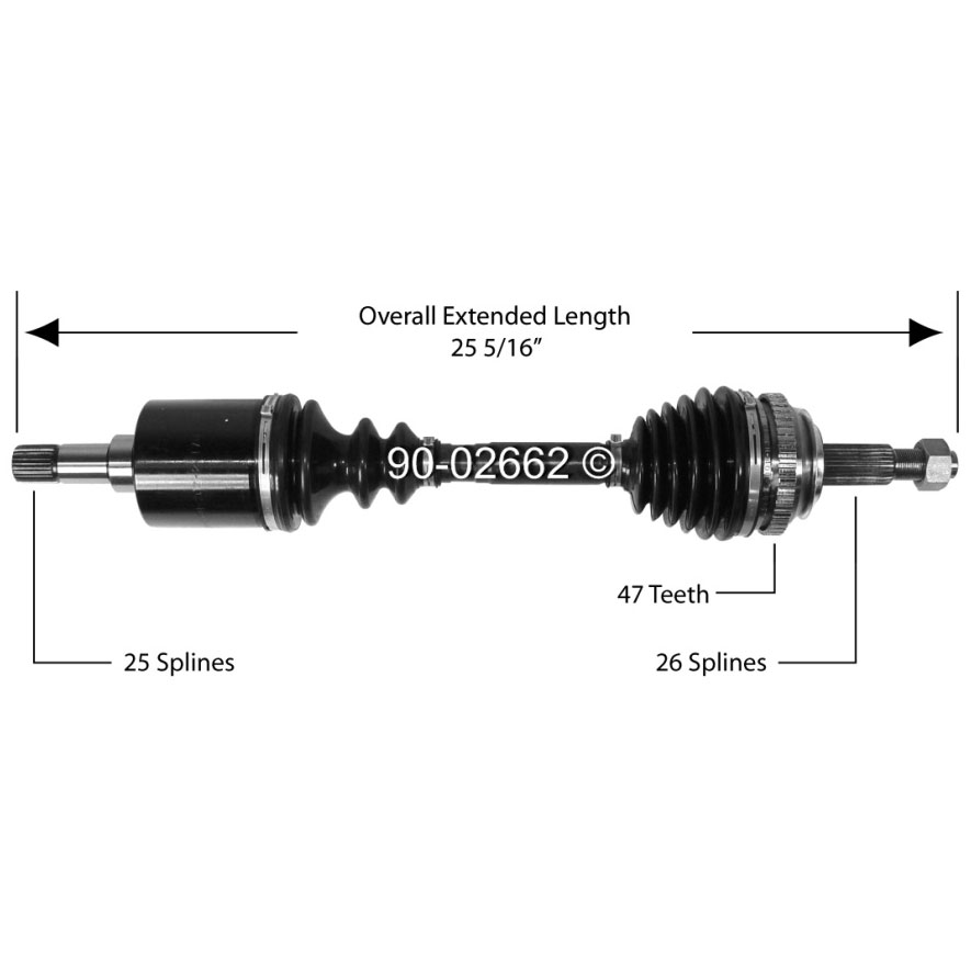 Plymouth Acclaim Drive Axle Front