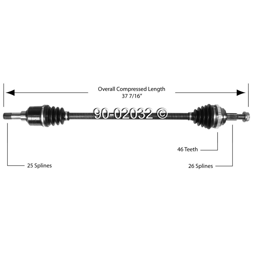 dodge Neon drive axle front