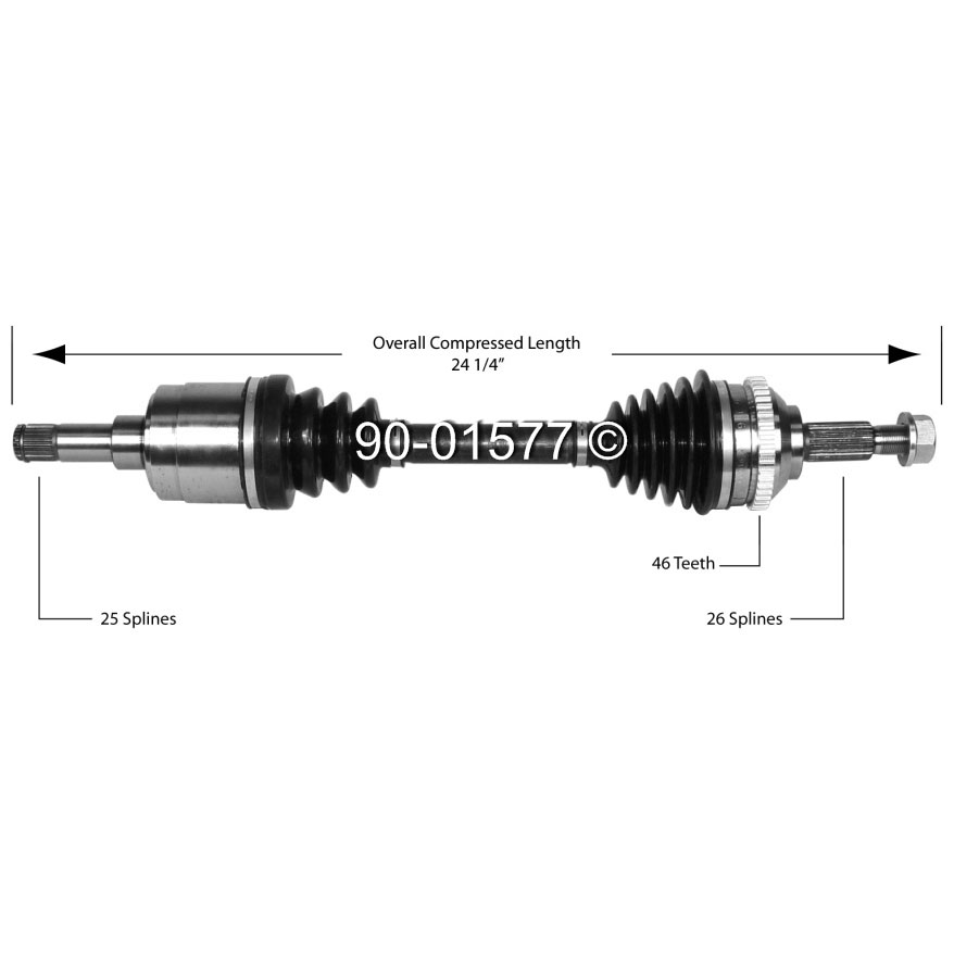 Plymouth Drive Axle Front