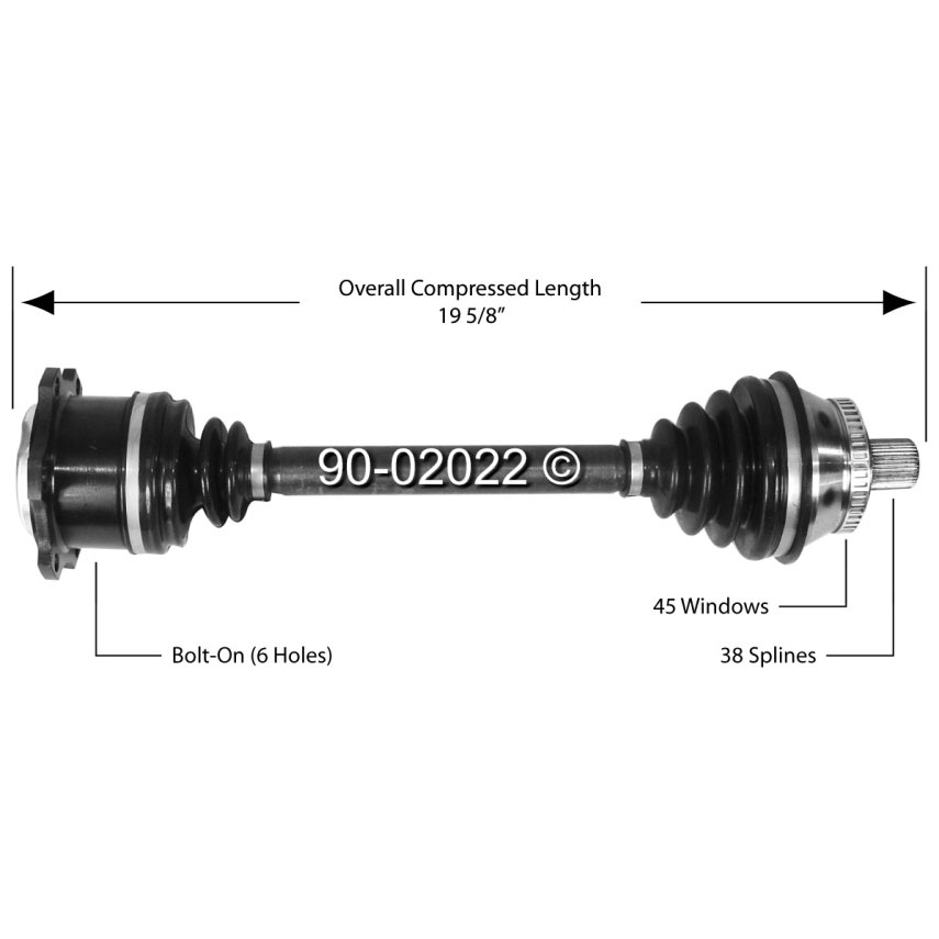 Audi S4 Drive Axle Front