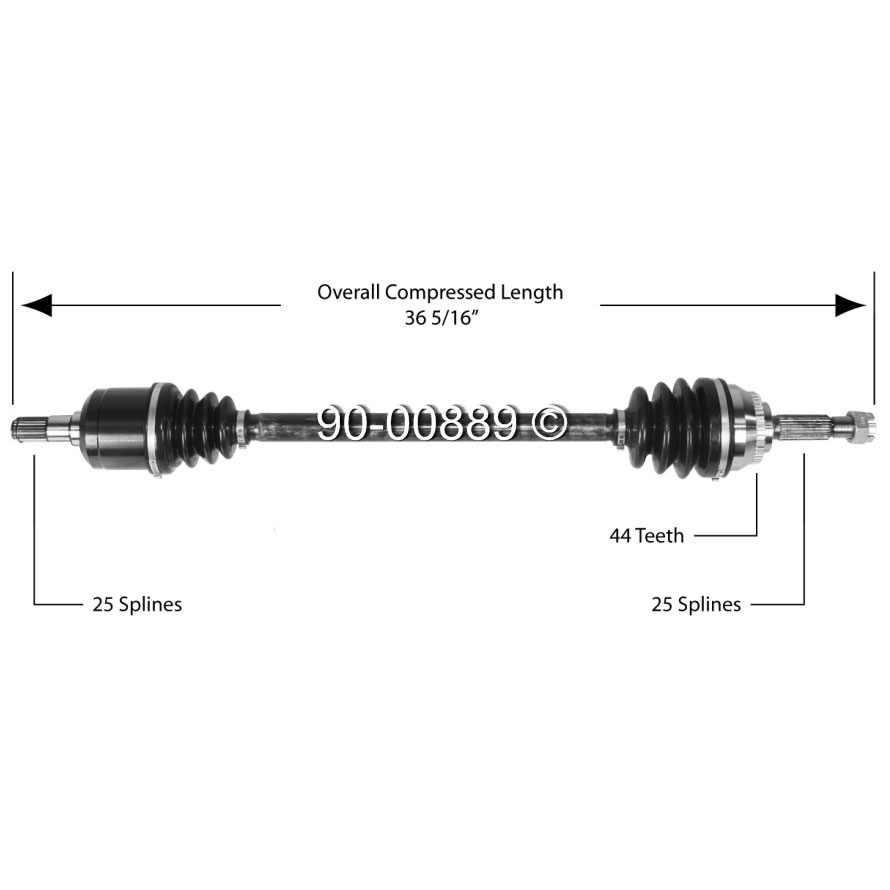 Hyundai Elantra Drive Axle Front