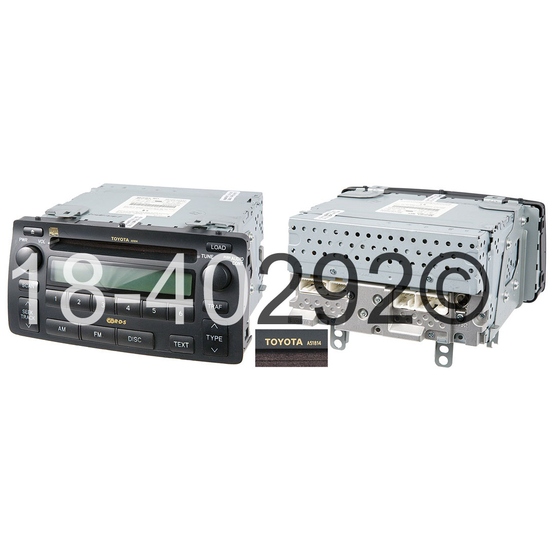 2007 Toyota Corolla Radio or CD Player AMFM6CD Radio with Face Code