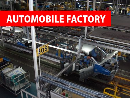 Automobile factory production line