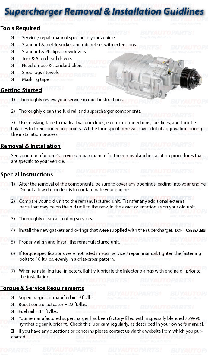 How to Install a Supercharger