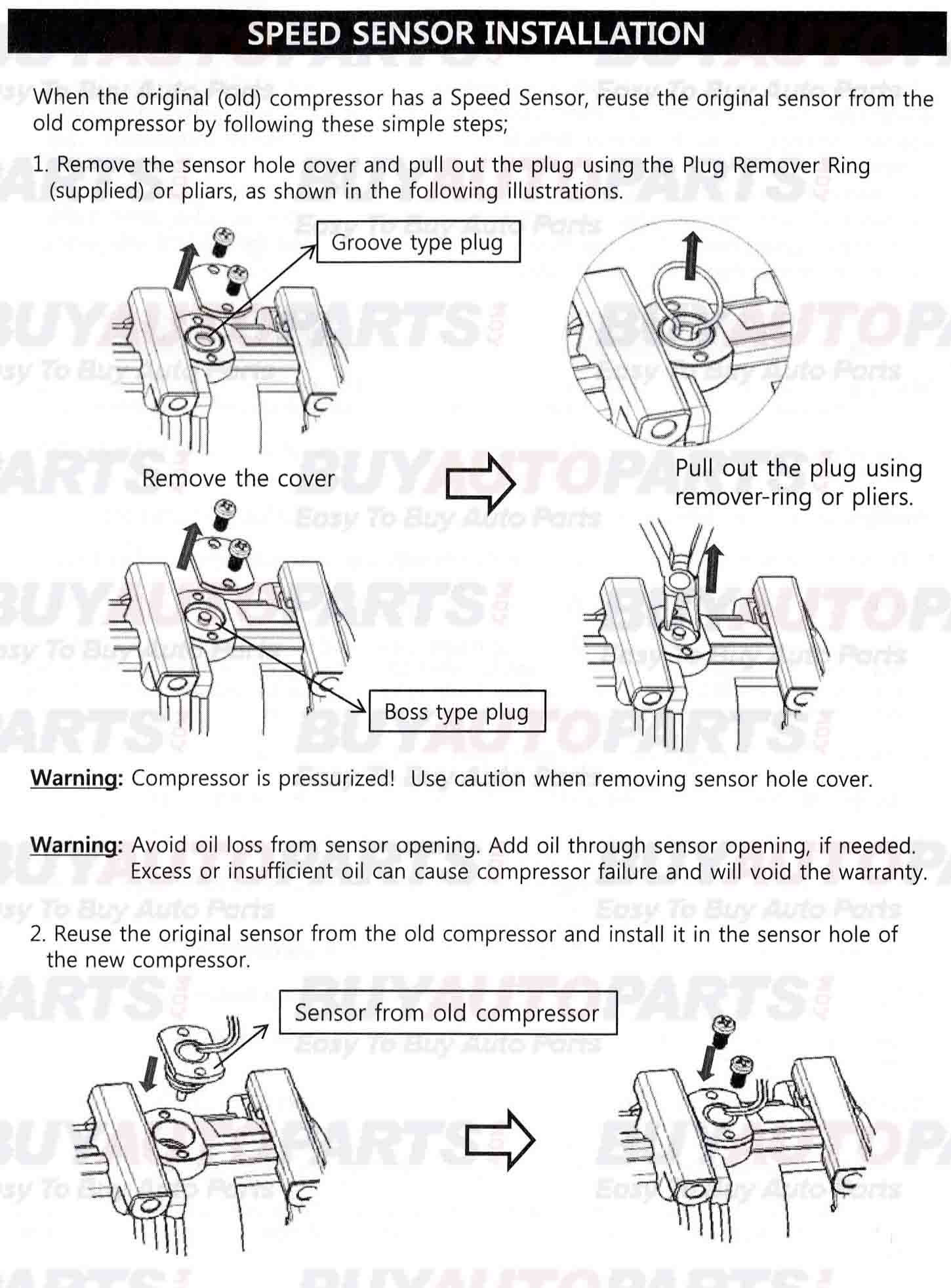 AC Speed Sensor Installation