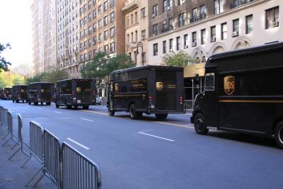 UPS trucks