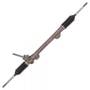 Electric power steering rack assembly with tie rods and bellows