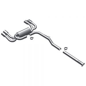MagnaFlow exhaust system with dual tips for a car