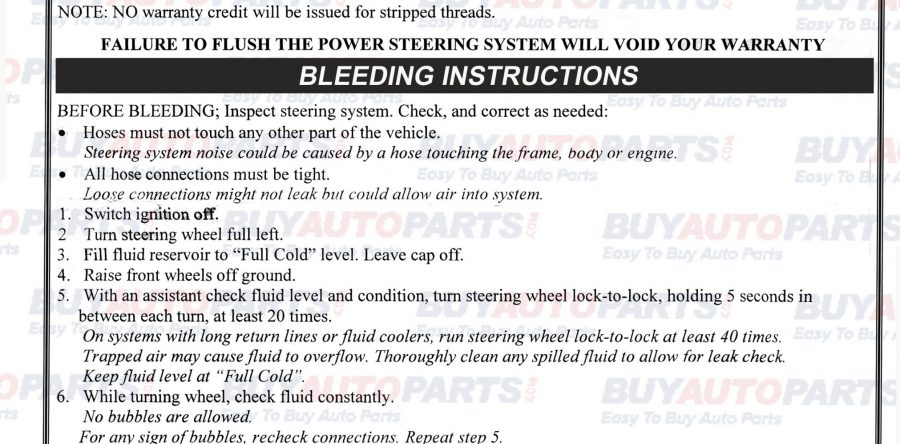 How to Bleed Steering System