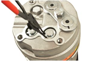 remove ac compressor snap ring