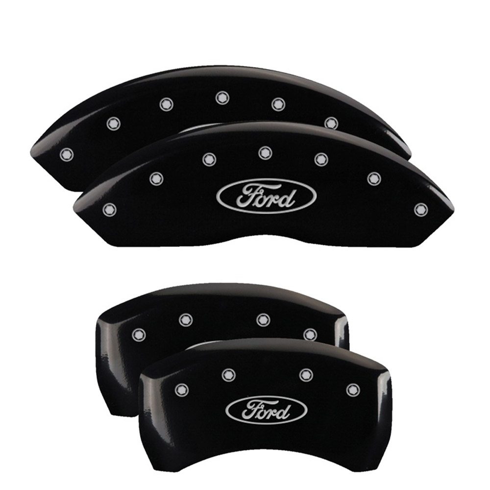 MGP Caliper Covers 10198SFRDBK Disc Brake Caliper Cover