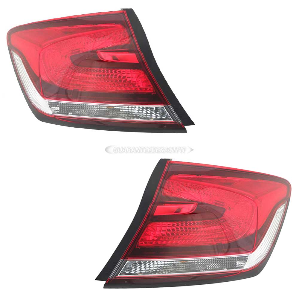 2014 Honda Civic Tail Light Assembly Pair