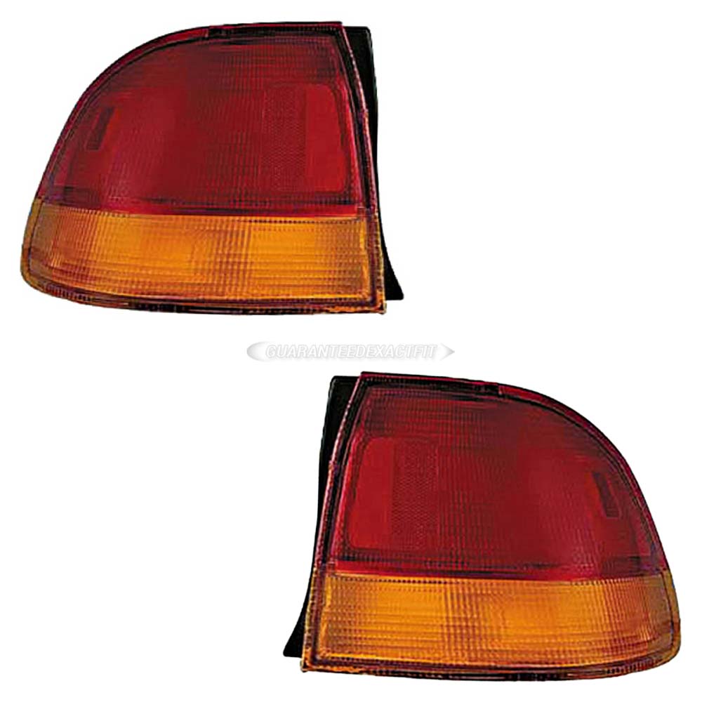 1998 Honda Civic Tail Light Assembly Pair