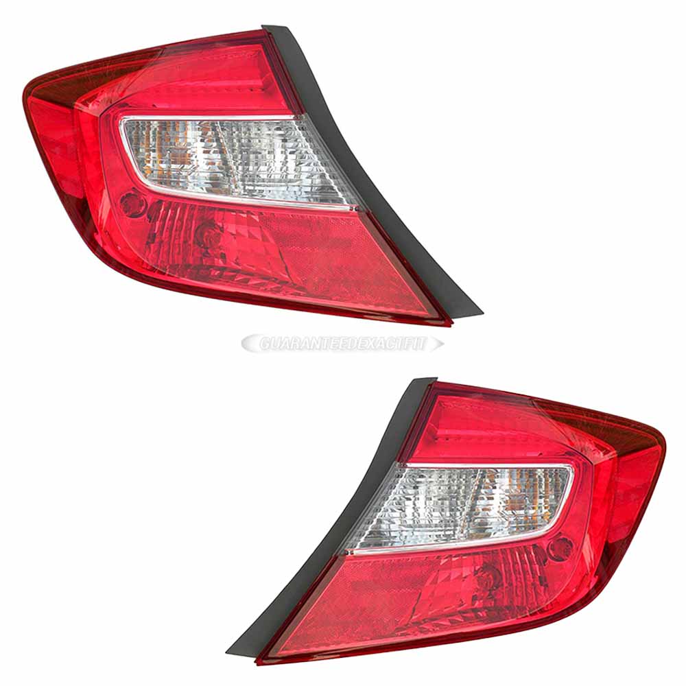 2012 Honda Civic Tail Light Assembly Pair