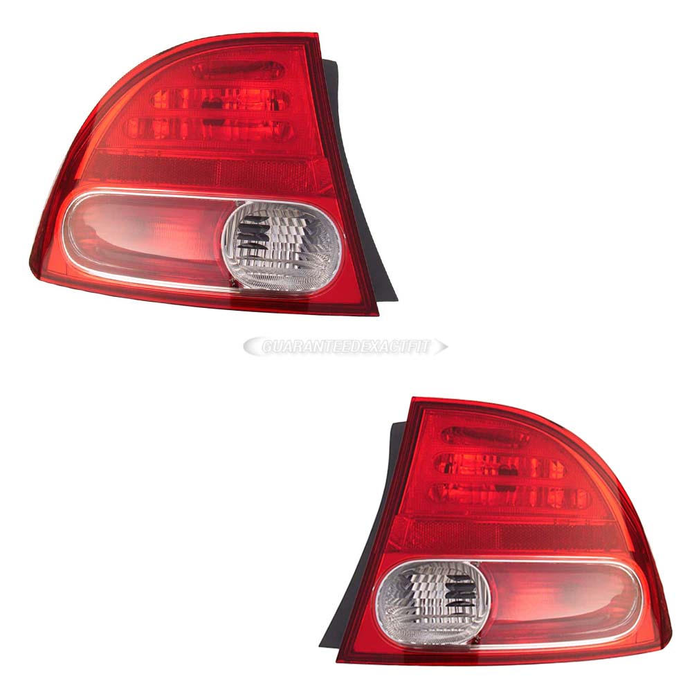 2007 Honda Civic Tail Light Assembly Pair