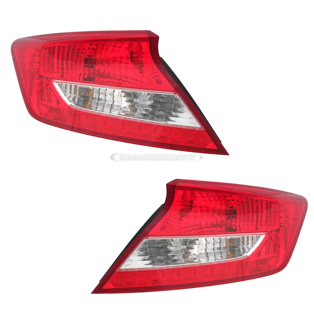 2012 Honda Civic Tail Light Assembly Pair