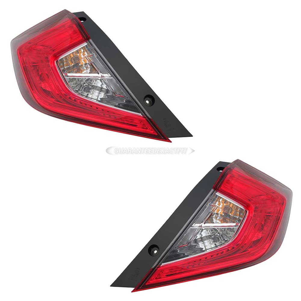 2021 Honda Civic Tail Light Assembly Pair