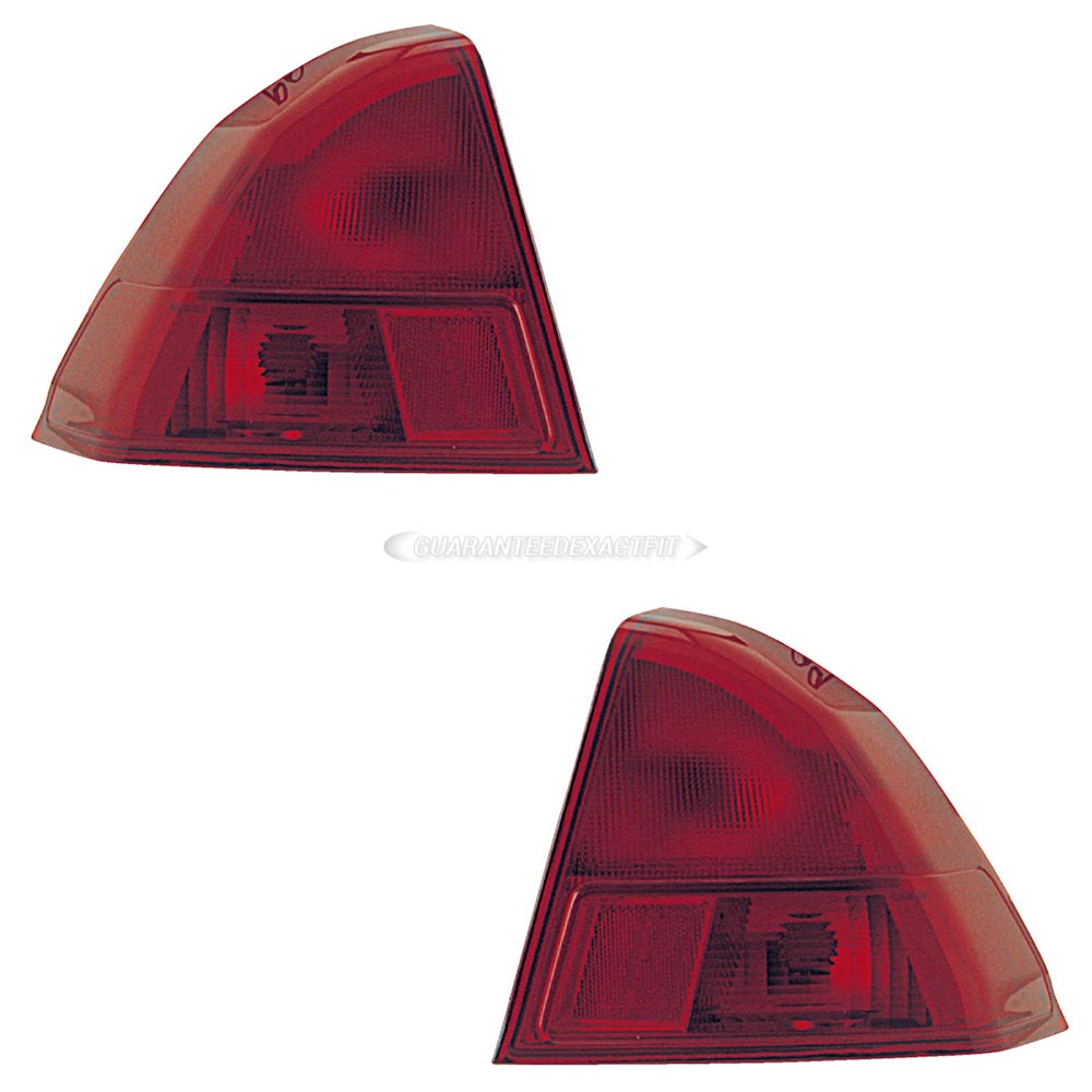 2002 Honda Civic Tail Light Assembly Pair
